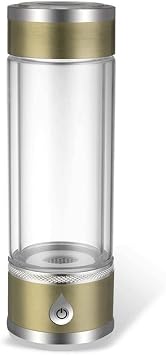 Water Bottle, 420ml Portable Hygrogen Rich Generator Water Bottle Hydrogen Water Generator High Borosilicate Glass Fast Electrolysis Hydrogen Maker
