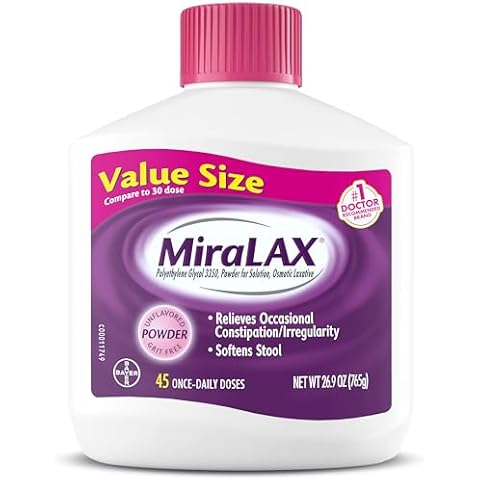 MiraLAX Laxative Powder for Gentle Constipation Relief Cover