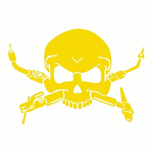 HAfgDJ 12.7 * 8.9 Cm Car Stickers, Fun Welder Skull Reflective Stickers, Car Fun Stickers, Motorcycle Decals