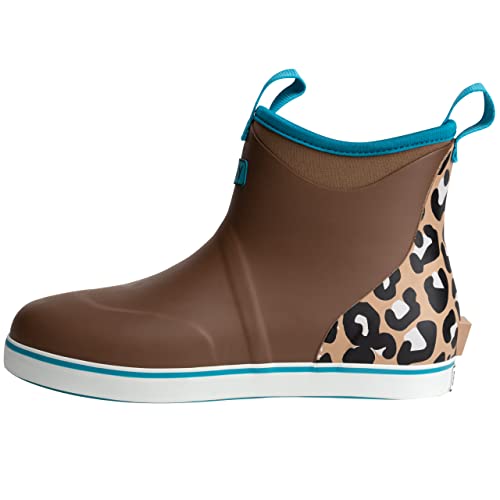 Image of Buoy Boots Women's Waterproof Ankle Rain Boots, Rubber Deck & Fishing Boots | Neoprene Lining, EVA Foam Insole, Slip-Resistant Non-Marking Outsole for Comfortable Traction on Boats, Farms & Wet Ground