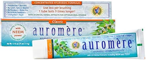Auromere Ayurvedic Herbal Neem & Clove Toothpaste - Classic Licor...
