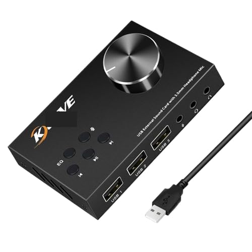 Carte son externe USB T10 pour éliminer les grésillements audio sur PC portable