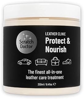 Scratch Doctor Protect and Nourish Leather Conditioner 250ml Natural Restorer for Furniture, Car Seats, Shoes, Bags, Jackets