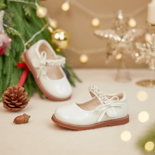 Image of PHIRAMIN Toddler Girl Mary Jane Student Oxford Shoes-Little Girl School Uniform Shoes for Wedding Party