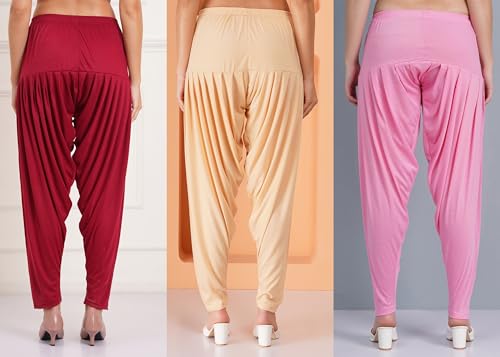 Image of Buy That Trendz Patiala Salwar for Women Relaxed Fit Viscose Patiyala Salwar Harem Bottom Pants