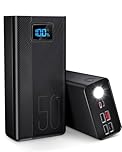 50000mAh Power Bank Portable Charger: 22.5 W Fast Charging External Battery - Powerbank with 3 Inputs & 5 Outputs built-in LED torch