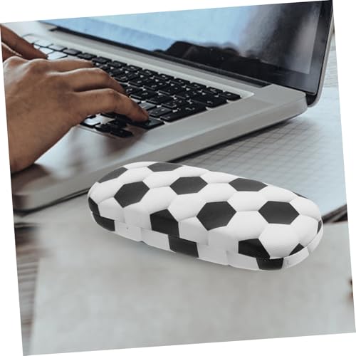 GOOHOCHY Hartschalen-Brillenetui Sportliches Hartschalen-brillenetui Mit Lustigem Fußball-muster Für Junge Tragbare Brillenbox Aufbewahrungslösung Für Sonnenbrillen Lesebrillen