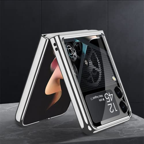 Capa para Samsung Galaxy Z Flip 3, tela dobrável de vidro com estrutura de galvanoplastia Z Flip3 ca