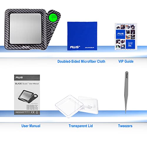 Aws - Blade Series (Red) - Limited Edition Carbonfiber Digital Pocket Scale - 150 Gx 0.01 G. #TOP6