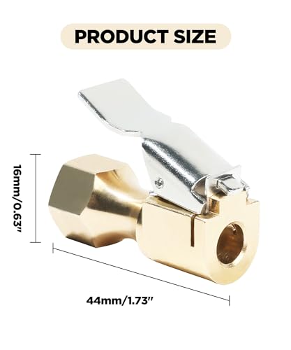 MACHSWON 2 Pcs Air Chuck NPT Female Closed Flow Straight Lock On Tire Chuck with Clip Fits Most Inflator Gauge Compressor Air Hose Air Inflators - Image 3