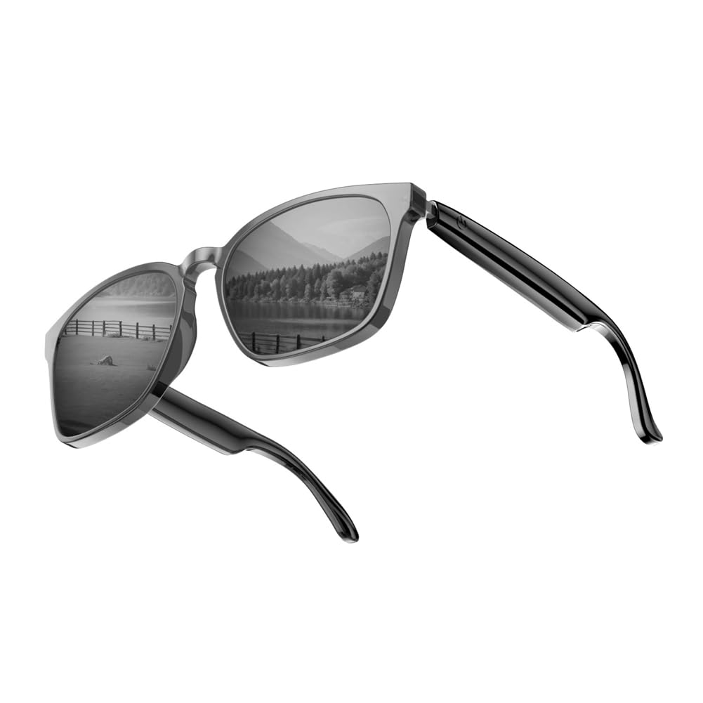 Occhiali con Fotocamera Integrata, Occhiali da Sole Intelligenti AI Bluetooth 5.4 con Altoparlante 145