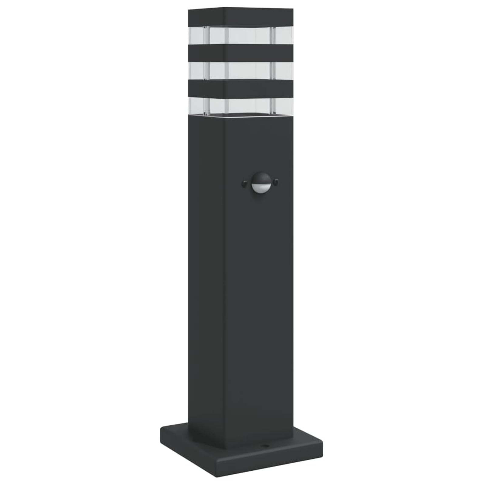 LAPOOH Lampada da Terra per Esterni con Sensore Nera 50cm in Alluminio,Lampade da Terra,Lampada da Terra Moderna,Lampade da Terra per Soggiorno-4006399