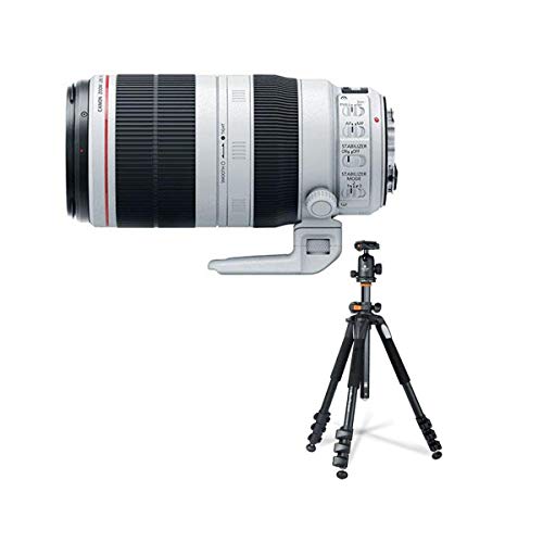 Canon EF 100-400mm f/4.5-5.6L is II USM (Image Stabilized) Zoom Lens - U.S.A. - Bundle with Vanguard 264AB-100 4-Section Aluminum Tripod with SBH-100 QR BallHead
