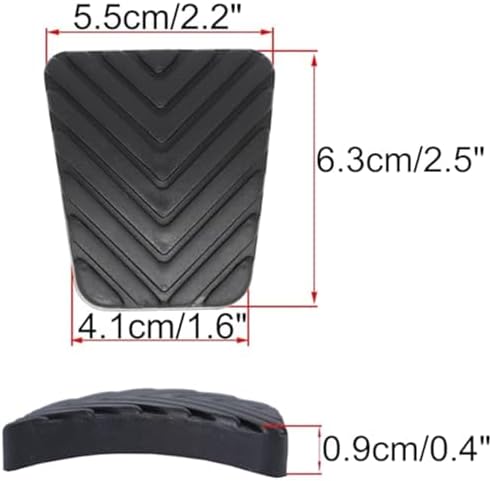 Pizgear Pedal Pad, for Hyundai, for Getz, for Prime, for Click TB 2002 2003 2004 2005 2006 2007 2008 2009 2010 Car Brake Clutch Foot Pedal Rubber Pad Cover Clutch Pedal(Black 2piece)(Black 2piece)