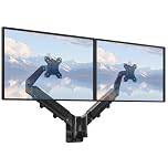 Support Mural Ecrans PC pour 2 Moniteurs de 17 à 32 ", avec Hauteur Réglable, Inclinable, Pivotant, Support de Moniteur Jusqu'à 9 kg par Bras, VESA 75 x 75/100 x 100