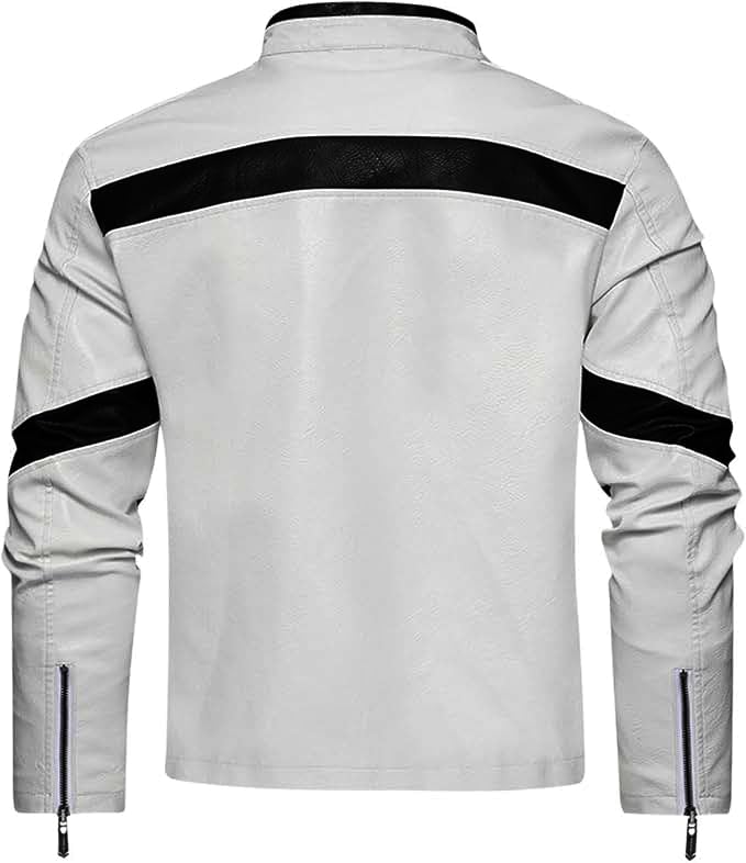 Men's Vintage Cafe Racer Motorcycle Distressed Genuine Leather Jacket - Cafe Racer Distressed Moto Biker Leather Jacket4