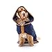 Lucky Paws® Hundebademantel – doppellagiger, Ultra-absorbierender & luxuriös weicher Bademantel Hund – Hunde in Minuten trocknen – Hundehandtuch & Hunde Bademantel in 1 (XL, Marine)