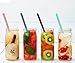 Senneny Set of 12 Silicone Drinking Straws for 30oz and 20oz - Reusable Silicone Straws BPA Free Extra Long with Cleaning Brushes- 12 Straight- 6mm diameter