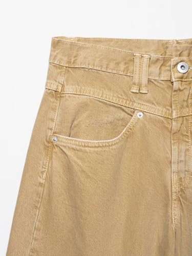 Women's Casual Low-Rise Wide Leg Denim Jeans with Pockets and Belt Loops, Baggy Fit Full Length Pants3