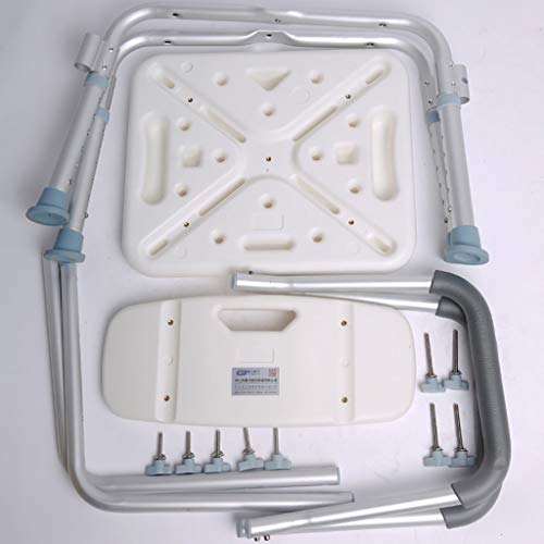 Nivok Bath Stools,Shower Chair With Arms By, Adjustable Portable Bath Stool Tub Bench With Safety Seat, Removable Back And Arms, Shower Chair For Elderly, Disabled Aluminum Alloy #TOP3