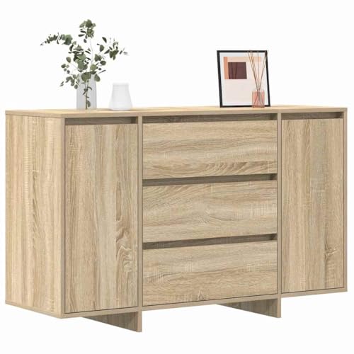 vidaXL Buffet Chêne Sonoma 120 x 41 x 75 cm Bois d'ingénierie, Buffet Minimaliste, Unité de Rangement Durable, Design Rectangulaire, Élégant Meuble pour...