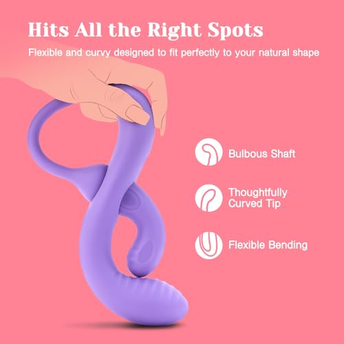 Tracy's Dog Vibrator Sex Toys - Transformable Rabbit Vibrators for Women, Clitoral & G-Spot Anal Stimulation, Soft Double-Ended Dildos for Solo & Partner, Remote Adult Toy with 10 Vibrations, Wizzy - Image 5