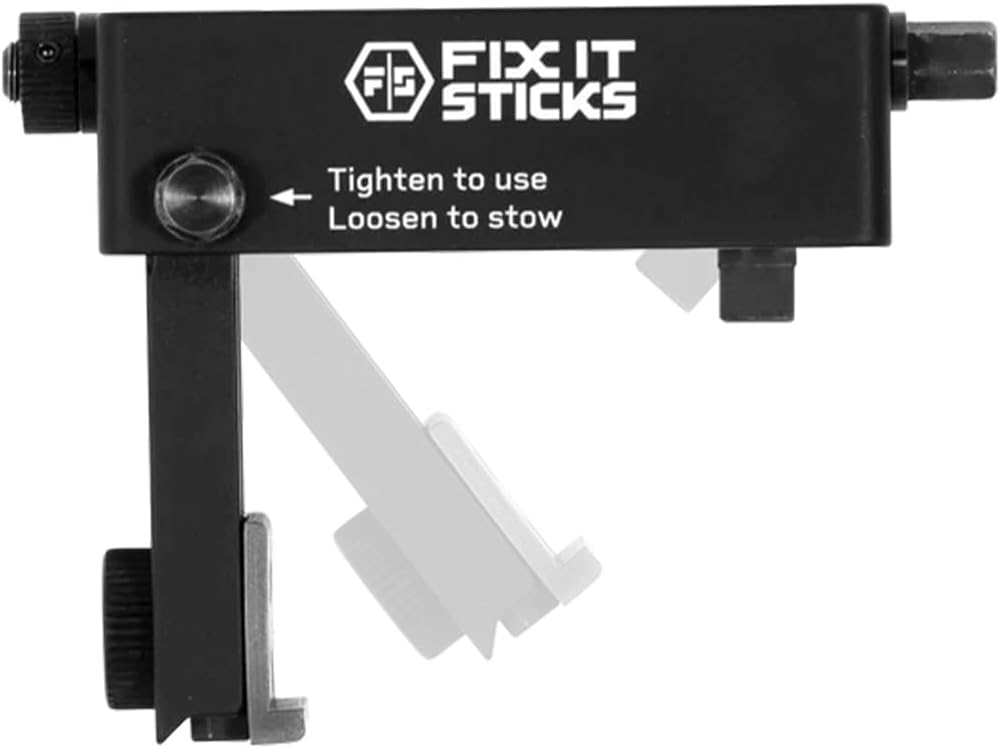 Fix It Sticks Field Pistol Sight Tool - Durable Compact Portable Easy-to-Use Gun Sight Tool with Laser Engraved Scale for Precise Range Adjustments - Fits Polymer Dovetail Style Rear Sights