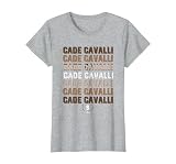 Retro Repeating Text Cade Cavalli Washington Baseball MLBPA T-Shirt, Women, Heather Grey, X-Large