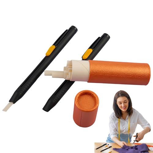 Yhsioaklo Tizas de tela para costura, 2 marcadores de tela de sastre | Ceras invisibles con recambios para algodón, ropa, muebles, cortadoras de hogar