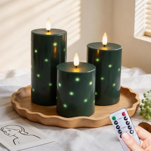 Velas a pilas con mando a distancia temporizador y guirnalda integrada