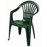 FineHome Kunststoff Stapelstuhl Gartenstuhl Bistrostuhl Gartensessel Balkonstuhl stapelbar Balkonmöbel Gartenmöbel Grün 'Altea'