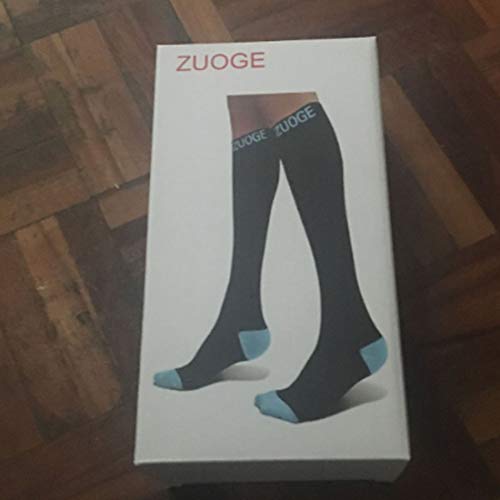 zuoge 3 Pairs Compression Socks Pack - Best Medical, Nursing, Travel & Flight Socks - Running & Fitness - 15-20mmHg2