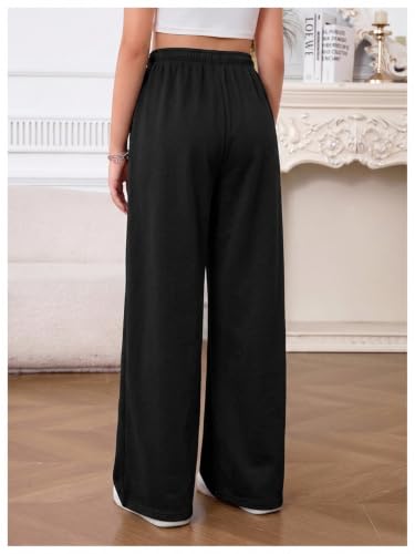 Image of SOLY HUX Girl's Wide Leg Sweatpants Loose Baggy Pants with Pockets