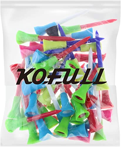 KOFULL-50-PCS-Tees-de-Golf-Goma-Golf-Tees-plastico83mm3-14-70mm-2-18-practica-Camiseta-de-Golf-con-Cabeza-de-Goma-Tees-de-Golf-plastico-Mixto