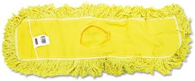 212 Main Trapper Commercial Dust Mop Looped-end Launderable 5'' x 24'' Yellow