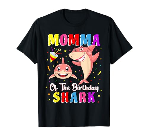 Mama Of The Shark Birthday Family Matching Birthday Daughter Maglietta