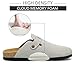 Tmaza Boston Clogs for Women Clogs 2026 Suede Mules with Arch Support Cork Footbed for Home/Office Grey 8