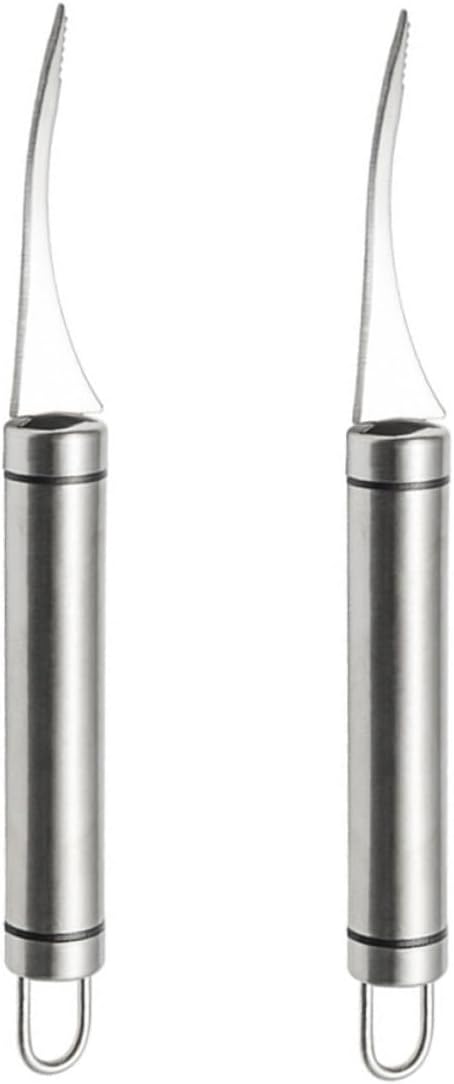 T Tool 2pcs Prawn Deveiner Prawn Seafood Shell Prawn Deveiner Tool Stainless Steel Peeler Debarking Tool Stainless Steel Bottle Opener Shrimp Shell Peeler Peeler Seafood
