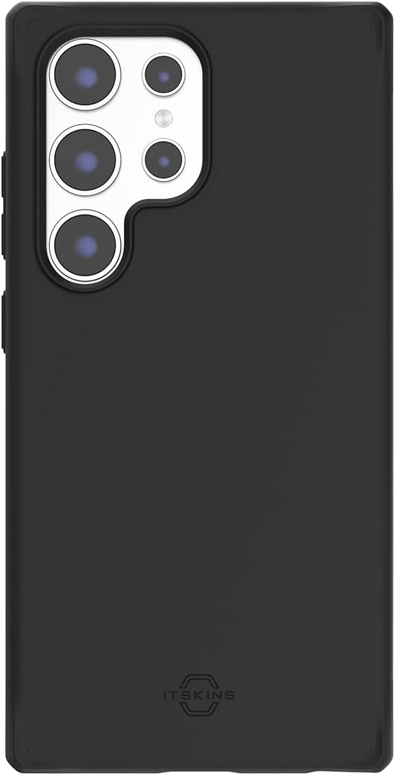 ITSKINS Hybrid R // Bold High-Impact Hybrid Case for Samsung Galaxy S24 Ultra, Compatible with MagSafe, Protective Military Shockproof Cover, Slim Phone Case - Black