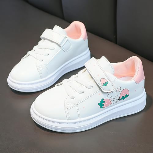 Toddler Boys Cartoon Bunny Pattern Flats Shoes Boys Girls Hook and Loop Breathable Leather Sneakers Canvas Shoes Kids2