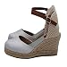 PASARELA - Sandalias Cuña Esparto Plata Mujer 623 Mujer Color: Plata Talla:...