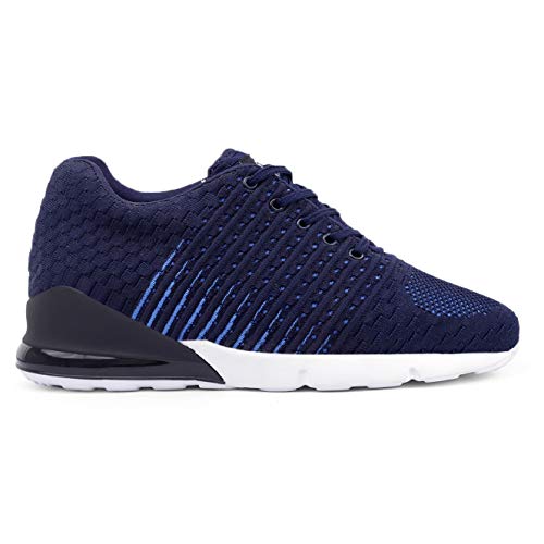 Image of Men's 3 Inch Hidden Height Increasing /Elevator Mesh Material Sports Running Casual Sneakers Lace-Up Shoe