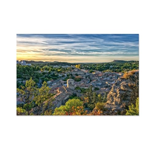 MOBYAT Impression sur toile intissee,Photos de Provence ,tableau paysage nature, tableaux decoration murale photo image artistique photographie graphique70x105cm(28x41in) Sans cadre