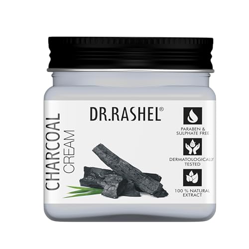 Image of DR.RASHEL Charcoal Skincare Kit | Scrub, Gel, Cream, Face Pack | With Activated Charcoal | Deep Cleansing | Detox & Oil Control | 4-in-1 Set