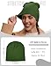100% Cotton Beanie Hat for Men Women - Soft Unisex Winter Knit Skull Cap, Stretch Fit Fashion Fisherman Beanie, Green