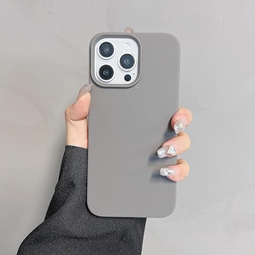 Coque iPhone 14 Pro gris mat anti-traces et antichoc en silicone