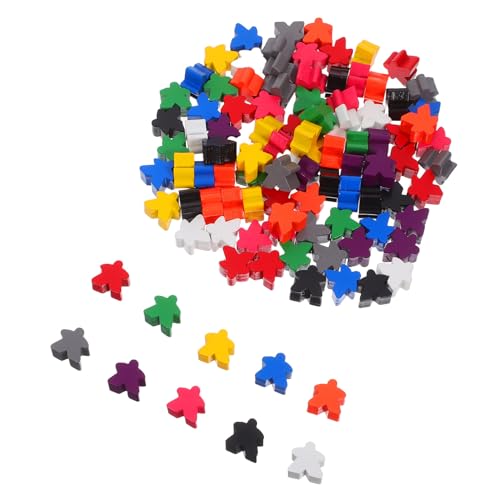 SKISUNO 100個彩色木制棋子 ゲームコマ ファミリー用木製メープルズ トークン 教室用カウント ソーティング用 チェス駒代替品 多目的ボードゲ