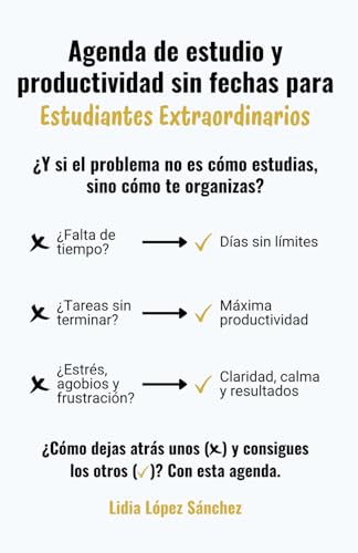 Agenda de estudio y productividad sin fechas para Estudiantes Extraordinarios: Planificación de objetivos, organización semanal, seguimiento de hábitos, técnicas de estudio y otras herramientas clave
