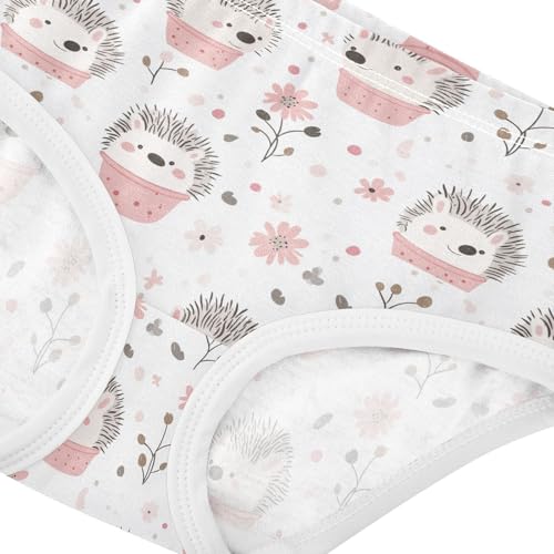 Girls Underwear Soft Cotton Hedgehog Kids Panties in Sizes 2/3t, 4t, 5t, 6 and 84