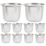 Toyvian Cesta de Filtro para Té de Hojas Sueltas, 10 Coladores de Acero Inoxidable Malla Fina, Reutilizables para Infusiones en Tetera o Taza, Uso en Cocina y Cafetería
